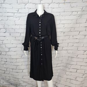 Ann Demeulemeester Black Shirt Dress